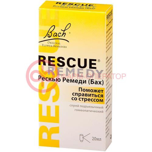 Рескью ремеди (бах) спрей подъязычный гомеопатический 20мл Рескью ремеди (бах) спрей подъязычный гомеопатический 20мл