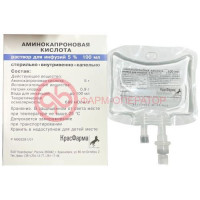 АМИНОКАПРОНОВАЯ КИСЛОТА Р-Р Д/ИНФ. 5%  100МЛ №1