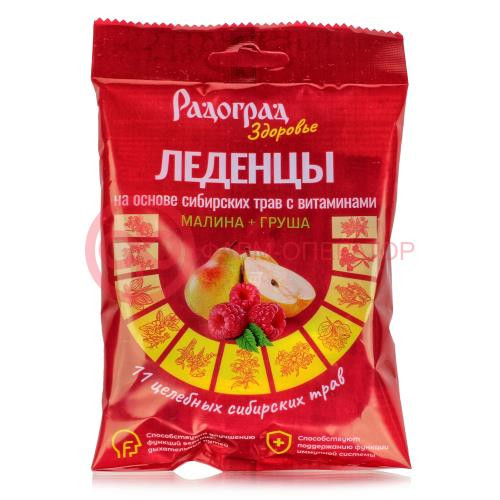 Радоград леденцы №15 на основе сибирских трав с витаминами малина + груша Радоград леденцы №15 на основе сибирских трав с витаминами малина + груша