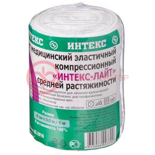 Интекс лайт бинт эластичный компрессионный ср 8смх3м