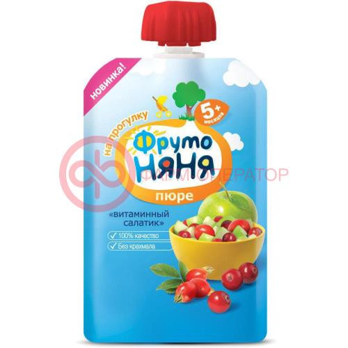Фрутоняня пюре фруктовое 90г салатик витаминный 5мес +