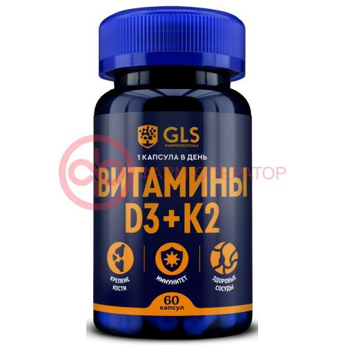 Джи эл эс витамин d3 + k2 капсулы №60 Джи эл эс витамин d3 + k2 капсулы №60
