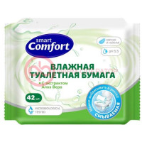 Смарт комфорт туалетная бумага влажная №42 алоэ вера