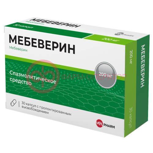 Мебеверин велфарм капсулы с пролонгированным высвобождением 200мг №30 Мебеверин велфарм капсулы с пролонгированным высвобождением 200мг №30