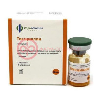 Тигециклин лиофилизат для приготовления концентрата для приготовления раствора для инфузий 50мг №1