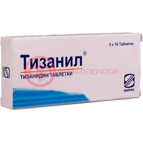 Тизанил таблетки 2мг №30 Тизанил таблетки 2мг №30
