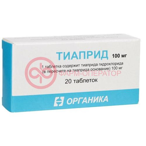 Тиаприд таблетки 100мг №20 Тиаприд таблетки 100мг №20
