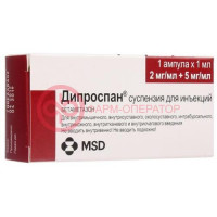 Дипроспан суспензия для инъекций 2мг + 5мг/мл 1мл №1