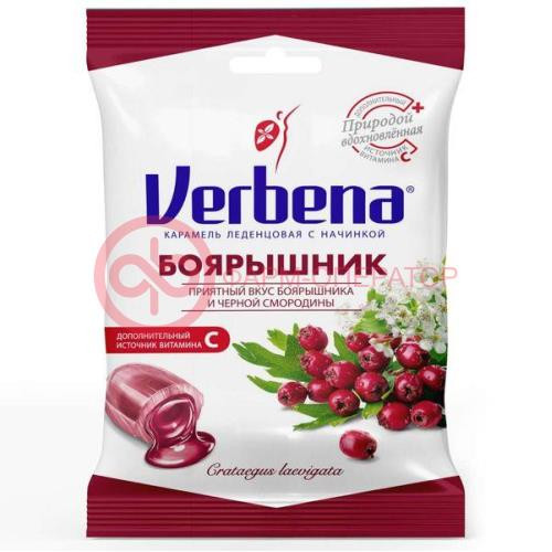 Вербена леденцовая карамель 60г начинка боярышник