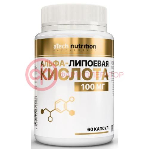 Атех нутришн альфа-липоевая кислота капсулы 100мг 450мг №60