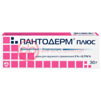Пантодерм плюс крем для наружного применения 5% + 0.776% 30г