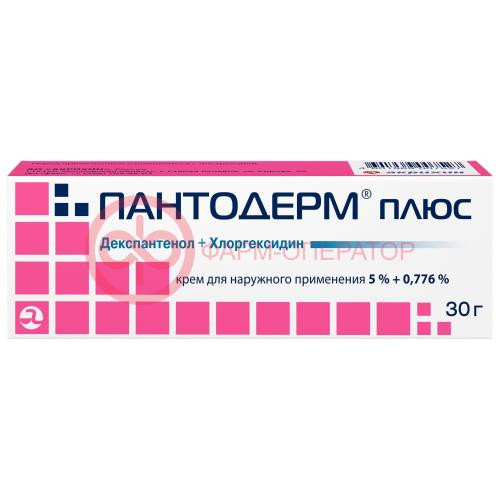 Пантодерм плюс крем для наружного применения 5% + 0.776% 30г Пантодерм плюс крем для наружного применения 5% + 0.776% 30г