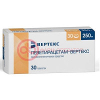 Леветирацетам-вертекс таблетки покрытые пленочной оболочкой 250мг №30