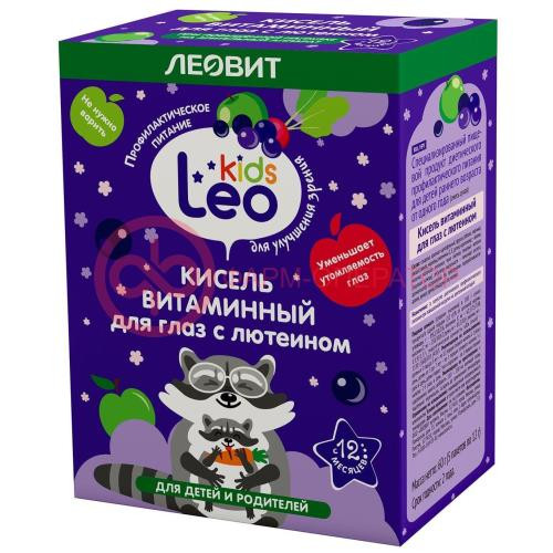 Леовит леокидс кисель 12г №5 витаминный д/глаз с лютеином 12мес +