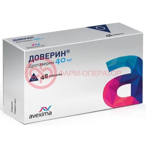 Доверин таблетки 40мг №48 Доверин таблетки 40мг №48