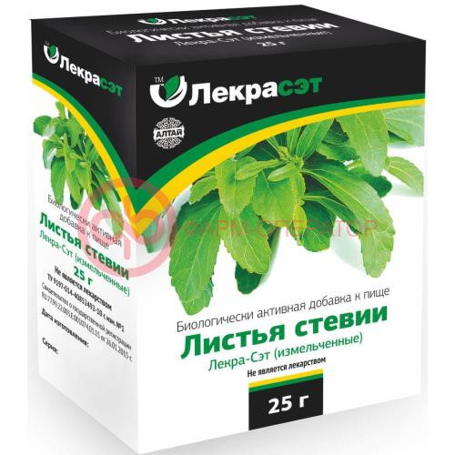 Стевии листья 25г. чайн. напиток бад /лекра-сэт/