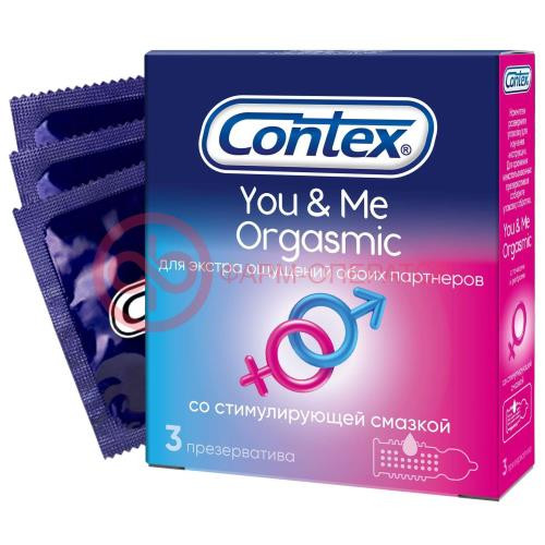 Контекс презервативы №3 you&me orgasmic с ребрами и точками