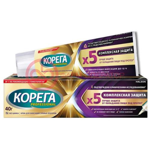 Корега проф крем для фиксации зубных протезов 40г комплексная защита Корега проф крем для фиксации зубных протезов 40г комплексная защита