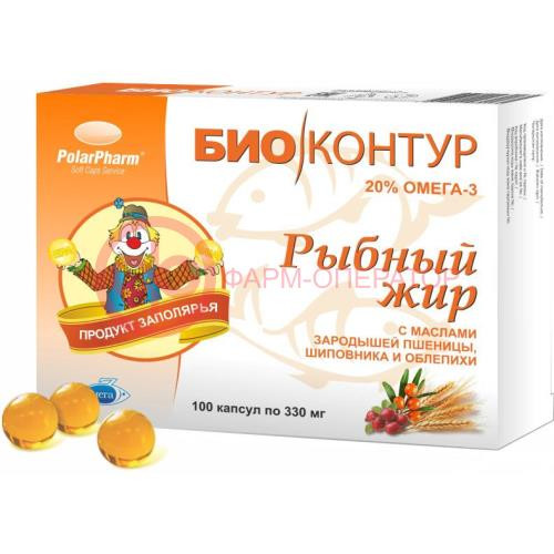 Биоконтур рыбный жир капсулы 300мг №100 пшеница + шиповник + облепиха Биоконтур рыбный жир капсулы 300мг №100 пшеница + шиповник + облепиха
