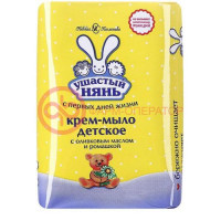 Ушастый нянь крем-мыло 90г детское оливков. масло + ромашка