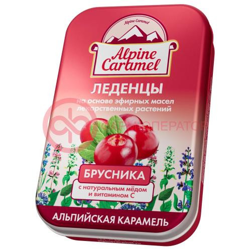 Альпийская карамель леденцы 53г детские мед + витамин с брусника Альпийская карамель леденцы 53г детские мед + витамин с брусника