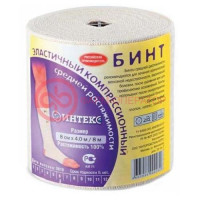 Интекс бинт эласт. компрес. ср 4мх8см застежка