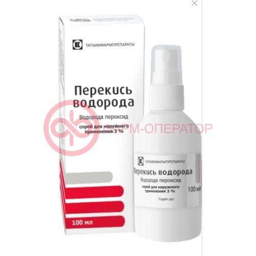 Перекись водорода спрей для наружного применения 3% 100мл Перекись водорода спрей для наружного применения 3% 100мл