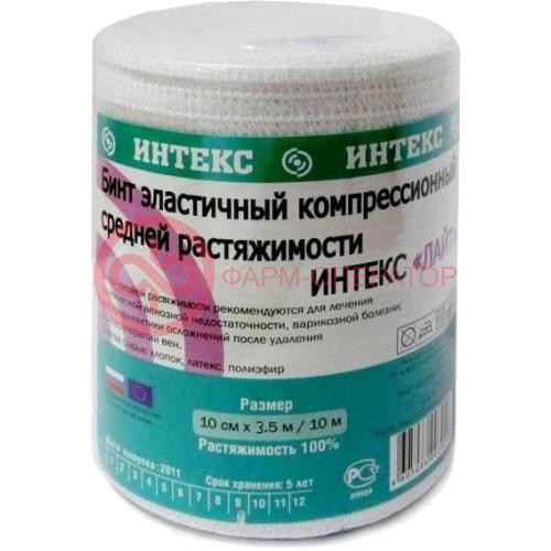 Интекс бинт эластичный компрессионный ср 10смх3,5м застежка Интекс бинт эластичный компрессионный ср 10смх3,5м застежка