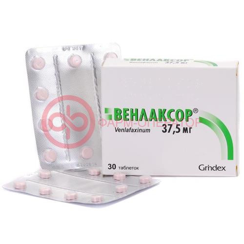 Венлаксор таблетки 37.5мг №30 Венлаксор таблетки 37.5мг №30