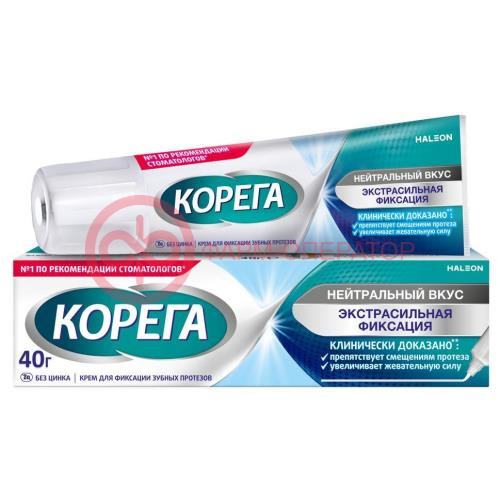 Корега крем для фиксации зубных протезов 40г нейтральный вкус Корега крем для фиксации зубных протезов 40г нейтральный вкус