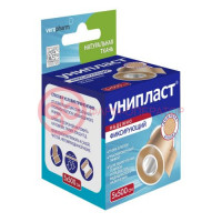 Унипласт лейкопластырь фиксирующий 5х500см ткан