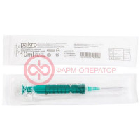 Пакро медикал шприц одноразовый стерильный с иглой 10мл №100 3-х комп 21g 0,8х40мм