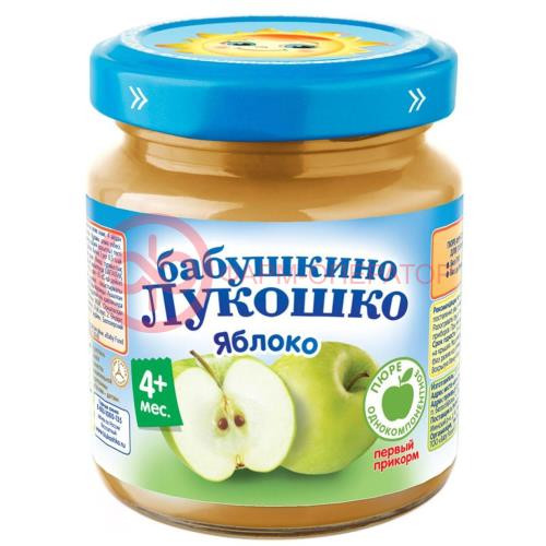 Бабушкино лукошко пюре фруктовое 100г яблоко 4мес +