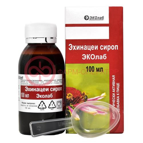Эколаб эхинацеи сироп 100мл Эколаб эхинацеи сироп 100мл