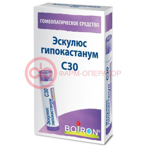 Эскулюс гипокастанум с30 гранулы гомеопатические 4г монокомп препар растит происх