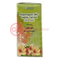 Лоратадин-эколаб сироп 1мг/мл 100мл №1 в комплекте с мерным стаканчиком и/или со шприцем дозирующим
