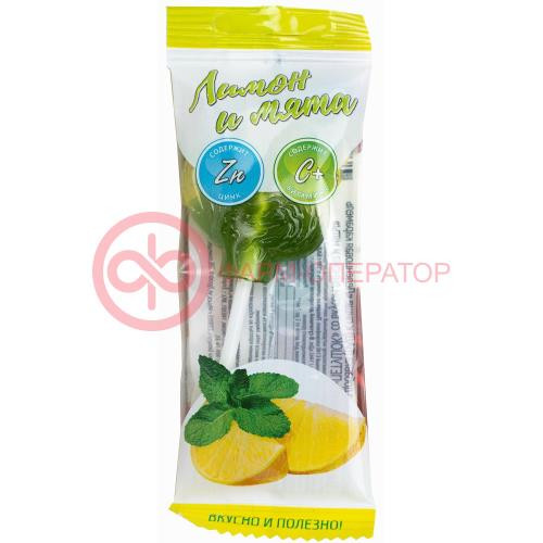 Гуслица леденцовая карамель 17г петушок цинк + вит с вкус лимон и мята Гуслица леденцовая карамель 17г петушок цинк + вит с вкус лимон и мята