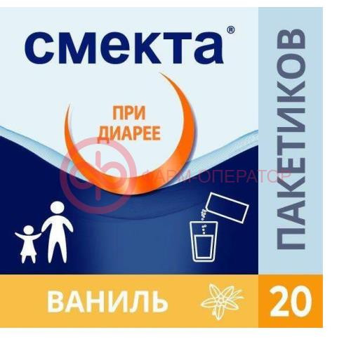 Смекта порошок для приготовления суспензии для приема внутрь 3г 3.76г №20 ваниль Смекта порошок для приготовления суспензии для приема внутрь 3г 3.76г №20 ваниль