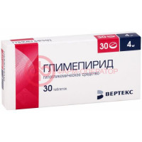 Глимепирид-вертекс таблетки 4мг №30