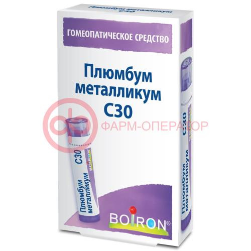 Плюмбум металликум с30 гранулы гомеопатические 4г монокомп препар минер-химич происх