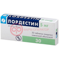 Лордестин таблетки покрытые пленочной оболочкой 5мг №30