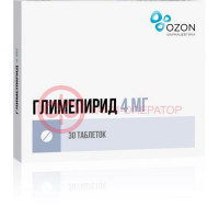 Глимепирид таблетки 4мг №30
