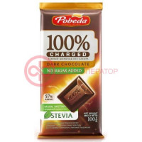 Победа чаржед шоколад 100г темный б/сахара 57% какао