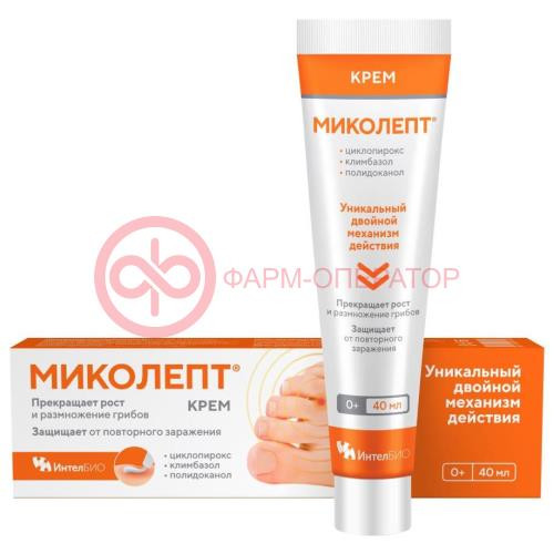 Миколепт крем для ног 40г противогрибковый Миколепт крем для ног 40г противогрибковый