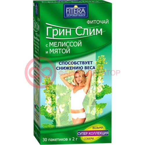 Грин слим фиточай 2г №30 мята + мелисса Грин слим фиточай 2г №30 мята + мелисса
