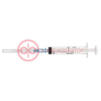 Паскаль шприц одноразовый стерильный с иглой 2мл 3-х комп 23g 0,6х30мм