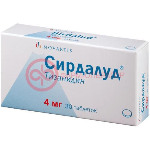 Сирдалуд таблетки 4мг №30 Сирдалуд таблетки 4мг №30