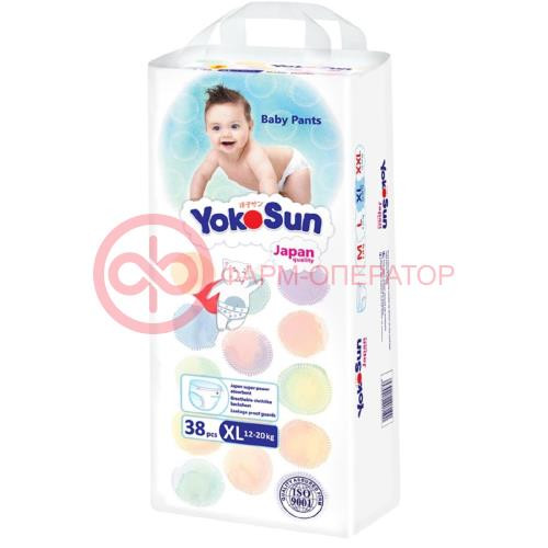 Йоко сан подгузник-трусики 12-20кг. р.xl №38 [yokosun]