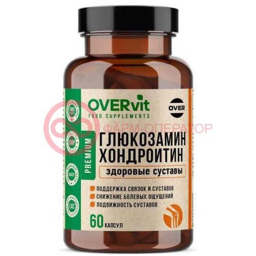 Овервит глюкозамин + хондроитин капсулы №60
