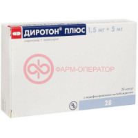 Диротон плюс капсулы с модифицированным высвобождением 1.5мг + 5мг №28